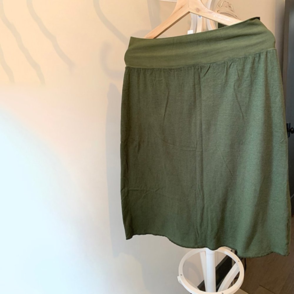 artisan-made hemp blend pencil skirt